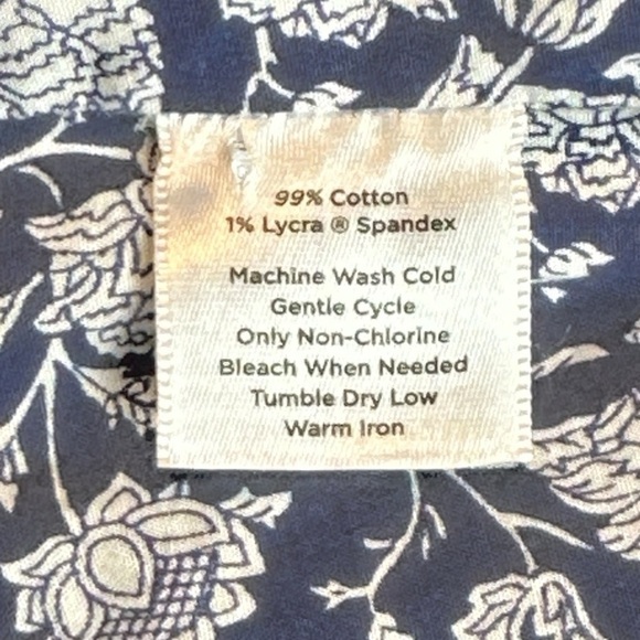 Talbots navy dark wash fully lined fitted denim single closure jacket 3/4 sleeve - Picture 12 of 13